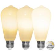 STAR TRADING LED-rustiklampa E27 ST64 6,5W 3-step-dim, opal