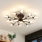 Lindby taklampa Bigna, Ø 68 cm, 10 lampor, glas, metall