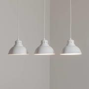 Luminex Sven hänglampa, 3 lampor, vit, stål, E27