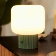 Lucande LED-batteridriven bordslampa Katrin Palme, grön, glas