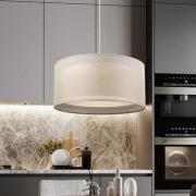 Maco Design Duo Den Light hänglampa, beige, Ø 50 cm, linne, PVC