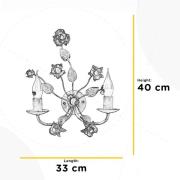 ONLI Carolina vägglampa, elfenbensfärgad, 2 lampor, järn