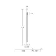 HerzBlut LED-golvlampa Karl G, trä/granit, läslampa