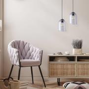 TK Lighting Molly hänglampa, lila, Ø 14 cm, metall/glas