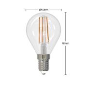 Arcchio LED-filamentlampa E14 4W 2700K droppar 3-pack