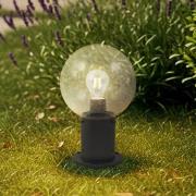 Lindby sockellampa Dangan, svart/klar, höjd 32 cm, glas