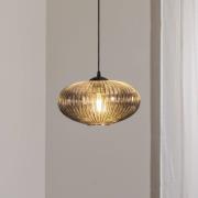 EMIBIG LIGHTING Matsalslampa Coco, Ø 30 cm, svart/rökgrå, glas