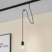 Lindby pendellampa Linaro, Ø 4,6 cm, svart, 1-fas, E27