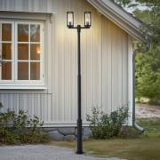 Lucande utomhuslampa Siveta, 240 cm, 2 lampor, svart, E27, IP65