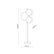 TK Lighting Pulse golvlampa, juteskärmar, naturbrun/vit, 3-flammig