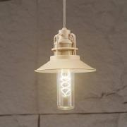 Lindby LED-hänglampa Raul, beige, aluminium, Ø 15 cm