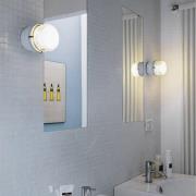 Oluce LED-vägglampa Fresnel, grå, aluminium, glas, 2 700 K