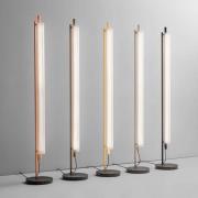 OLEV LED-golvlampa TRISEL, brun, metall, 2 700 K, dimbar