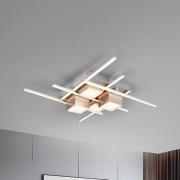 Trio Lighting LED-taklampa Roger, coffee, metall, CCT, fjärrkontroll