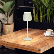 FH Lighting LED-bordslampa Roxi, mintgrön, metall, IP54, dimbar