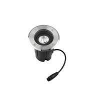 LEDS-C4 LED-golvinbyggnadslampa Gea Easy, 830, grå, Ø 12,5 cm