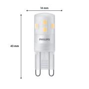 Philips LED-stiftlampa G9 1,9W 220lm 2700K matt 6-pack