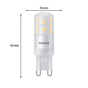 Philips LED-stiftlampa G9 3,7W 470lm 2700K matt 3-pack