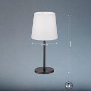 FISCHER & HONSEL Rimini bordslampa, chintz, vit/svart, E14, 30 cm