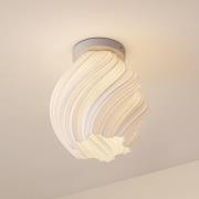 Lindby taklampa Nuvia, höjd 32 cm, vit, 3D-tryck