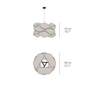 LZF LAMPS LZF hänglampa Länk, Ø 69 cm, elfenben