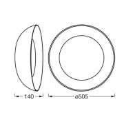 LEDVANCE LED-taklampa Orbis Alva, svart, metall