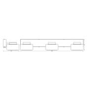 LEDVANCE LED-vägglampa Orbis Flame, 3 lampor, svart, IP44