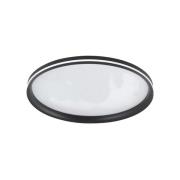 Fabas Luce LED-taklampa Isy, svart, Ø 55 cm, metall, CCT, dimbar