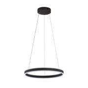 FISCHER & HONSEL LED-hänglampa Sirko, Ø 50 cm, sandgrå, metall, CCT