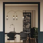 Maytoni hänglampa Antic, rökgrå/guld, 4 lampor,