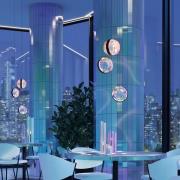 Maytoni LED-hänglampa Misterio, svart/multi, 3 lampor