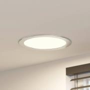 Prios LED-inbyggnadslampa Cadance, silver, 24 cm, set om 10, CCT