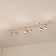 Lindby vägglampa Kardis, beige, 6 lampor, metall, GU10