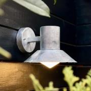 Dyberg Larsen utomhusvägglampa Venice, galvaniserad, Ø 20 cm