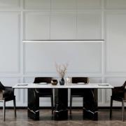 FISCHER & HONSEL LED-hänglampa Borena, aluminiumfärgad, längd 113 cm M...