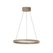 FISCHER & HONSEL LED-hänglampa Silvio, Ø 60 cm, greige, metall, CCT