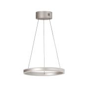 FISCHER & HONSEL LED-hänglampa Silvio, Ø 50 cm, matt nickel, metall, C...