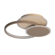 FISCHER & HONSEL LED-taklampa Tomo, gråbeige/sandfärgad, 40 cm, metall...