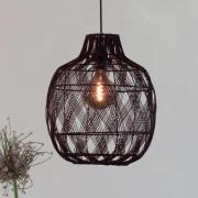 GOOD & MOJO Hänglampa Mendoza, röd, Ø 40 cm, bambu, E27