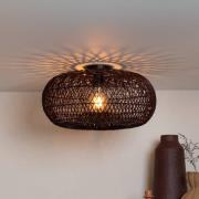 GOOD & MOJO taklampa Arizona, röd, Ø 50 cm, bambu, E27