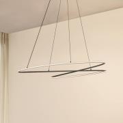 Lucande LED-hänglampa Gavril, 100 cm, svart, dimbar