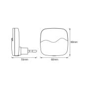 OSRAM LED-uttagsnattlampa LUNETTA WAVE, vit, sensor