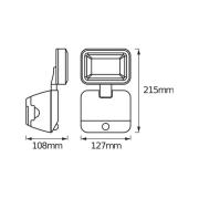 OSRAM LED-utomhusstrålare DOUBLE, 1 lampa, vit, batteri