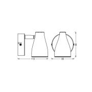 OSRAM takspotlight PEAR, vit, 1 lampa, GU10-LED 2 700 K