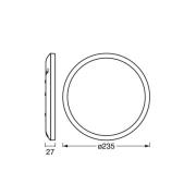 OSRAM LED-taklampa ORBIS ULTRA SLIM, vit, Ø 24 cm, dimbar