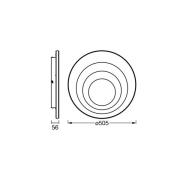 OSRAM LED-taklampa ORBIS SPIRAL ROUND, Ø 51 cm, vit 42 W