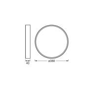 OSRAM LED-taklampa ORBIS SLIM MOIA svart Ø 38 cm metall