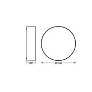 OSRAM taklampa ORBIS PARIS, brun, Ø 40 cm, textil, E27