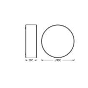 OSRAM taklampa ORBIS PARIS, vit, Ø 30 cm, textil, E27