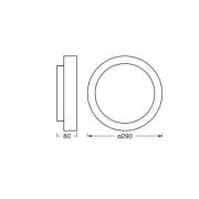 OSRAM taklampa ORBIS MADRID, svart, Ø 29 cm metall/glas